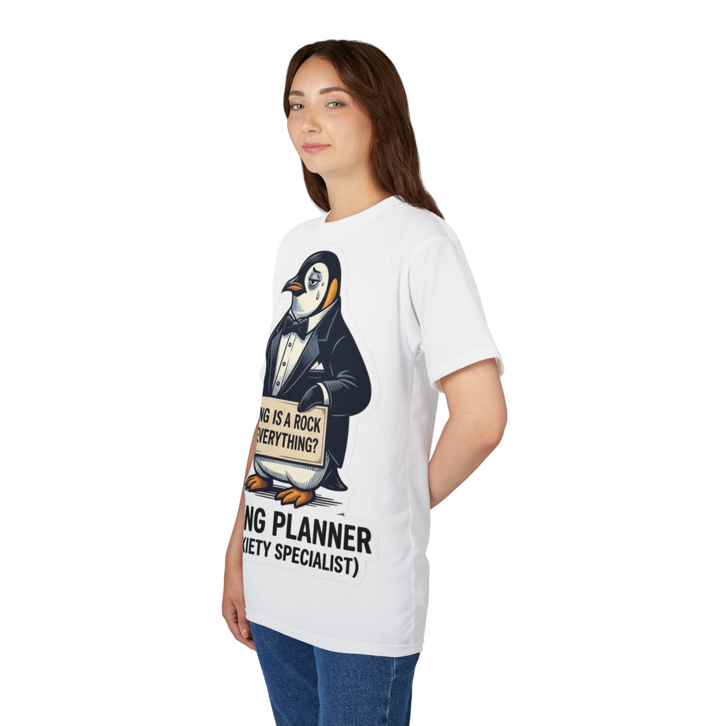 Wedding Planner T‑Shirt – “The Ring Is a Rock Isn’t Everything? (And Anxiety Specialist)”