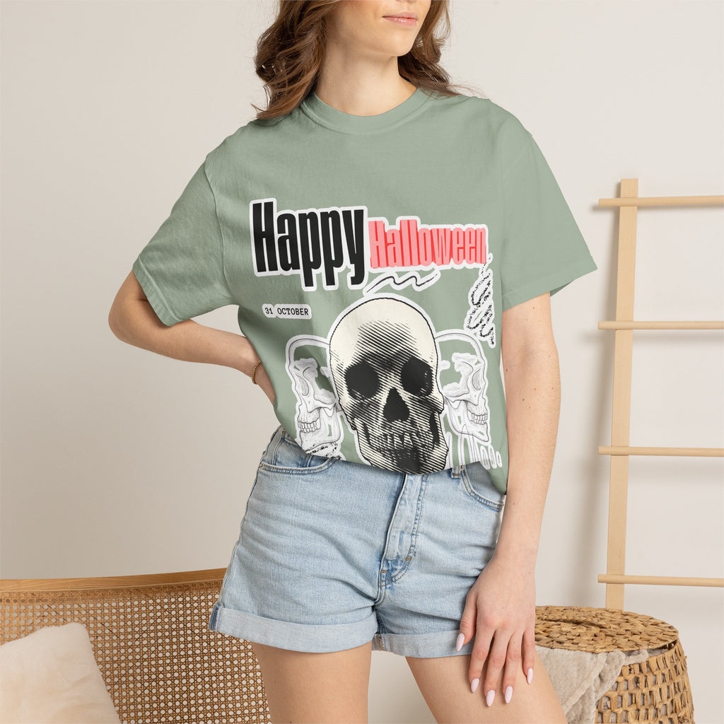 Happy Halloween Skull T-Shirt — Graphic Halloween Tee