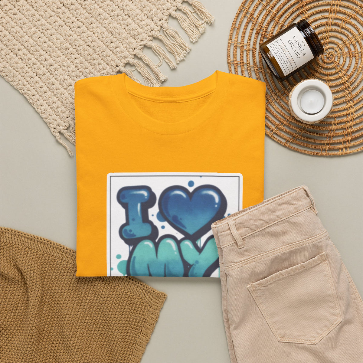 I LOVE My GF T-Shirt — Cute Blue Graffiti Love Tee for Girlfriend Gifts