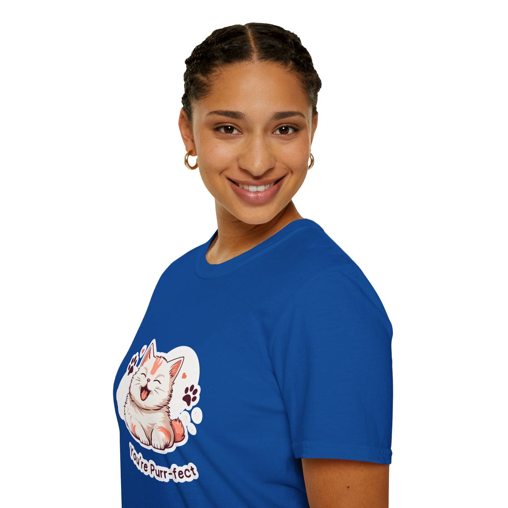 Cat T-Shirt — Cute 'You're Purr-fect' Kitten Graphic Tee