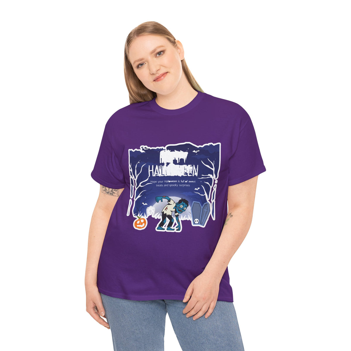 Happy Halloween Cute Witch T-Shirt — Halloween Graphic Tee for Kids & Adults