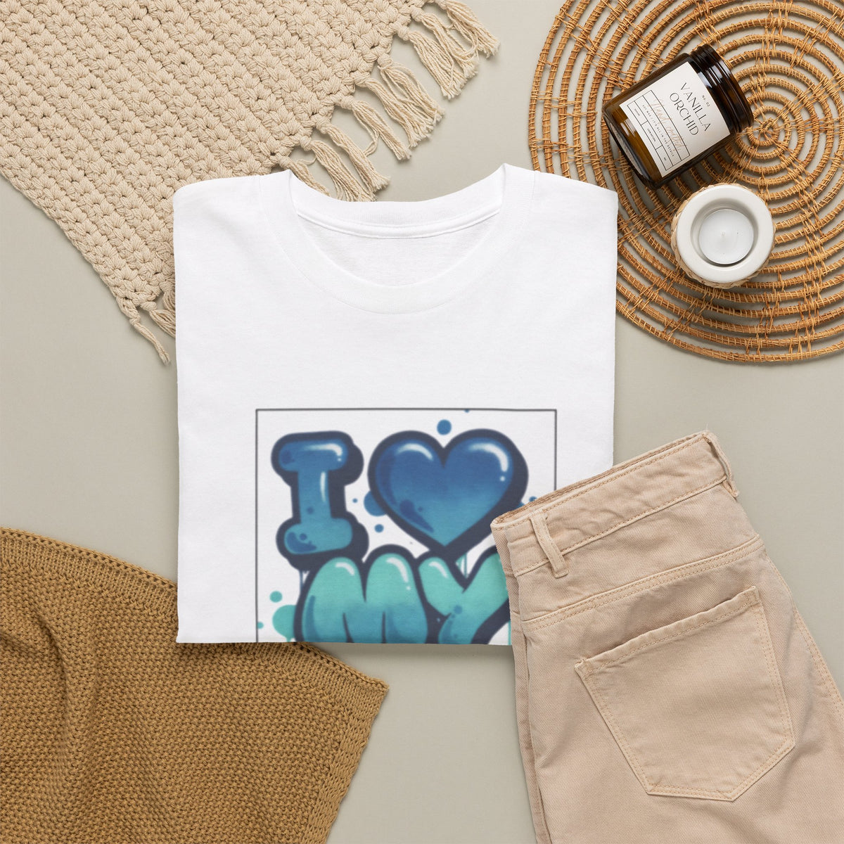 I LOVE My GF T-Shirt — Cute Blue Graffiti Love Tee for Girlfriend Gifts