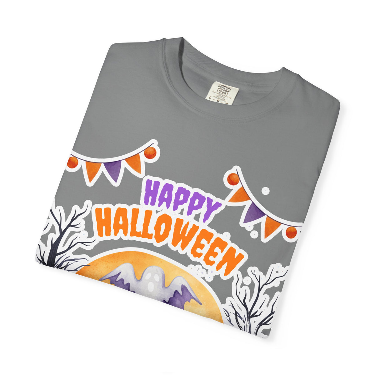 Happy Halloween T-Shirt — Ghost & Pumpkin Halloween Tee