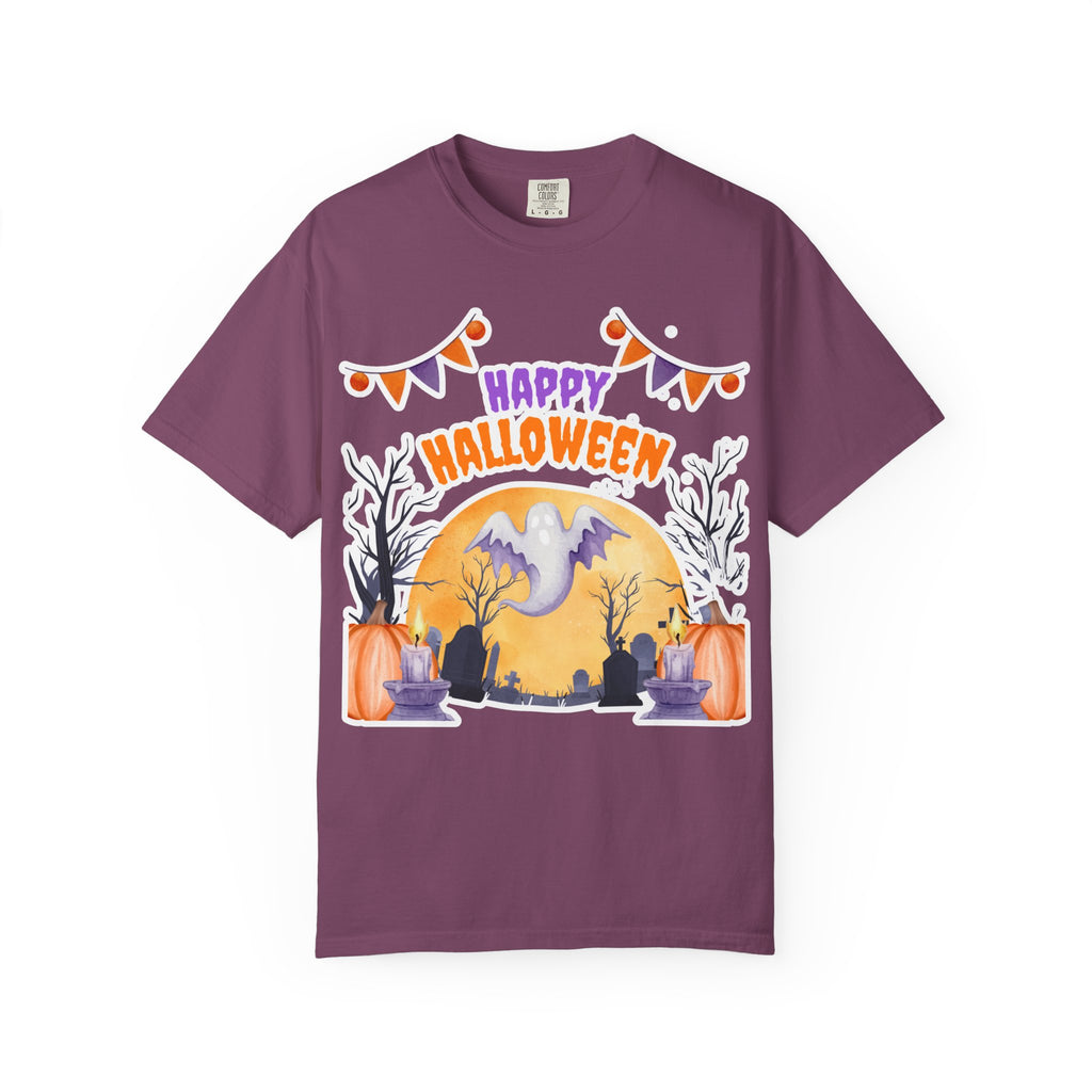 Happy Halloween T-Shirt — Ghost & Pumpkin Halloween Tee