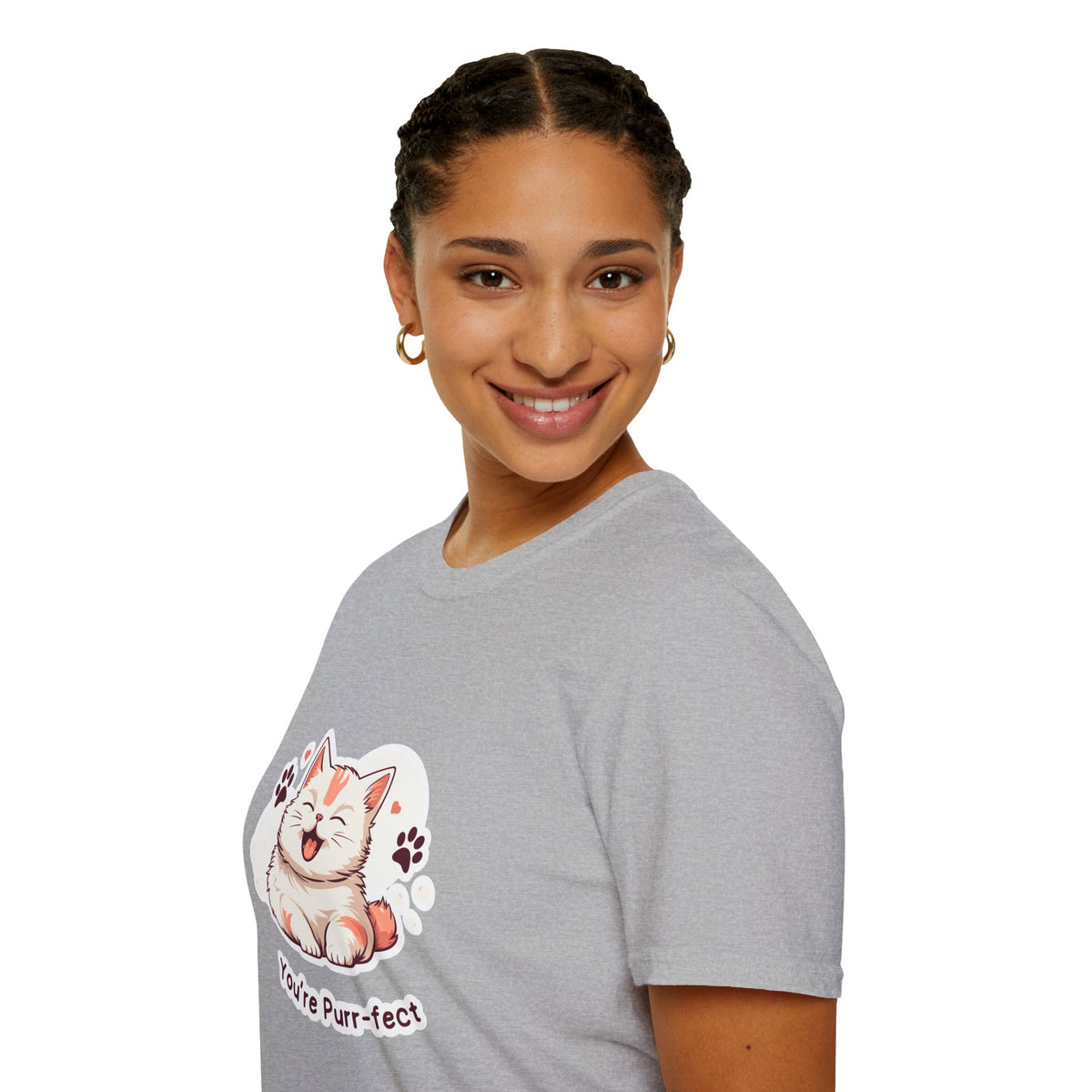 Cat T-Shirt — Cute 'You're Purr-fect' Kitten Graphic Tee