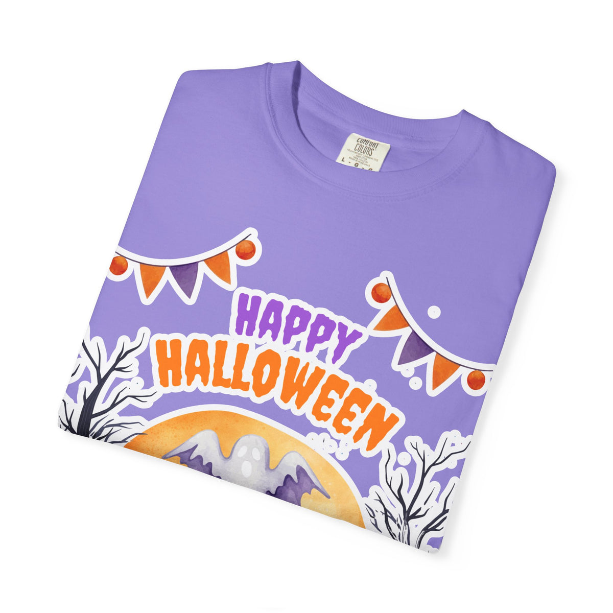 Happy Halloween T-Shirt — Ghost & Pumpkin Halloween Tee