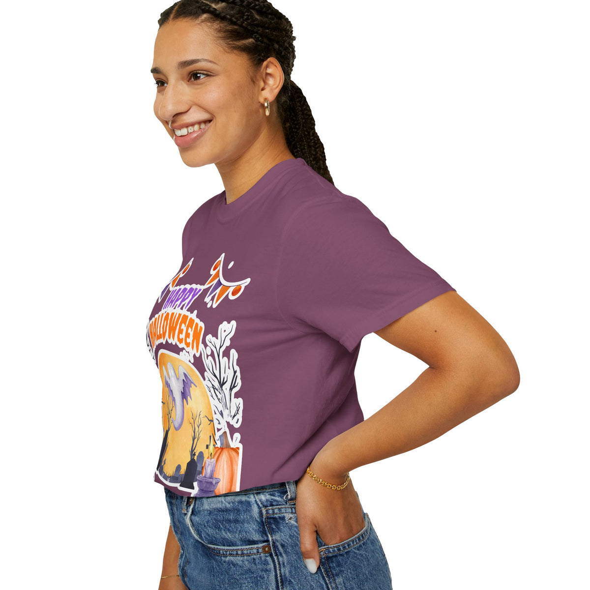Happy Halloween T-Shirt — Ghost & Pumpkin Halloween Tee