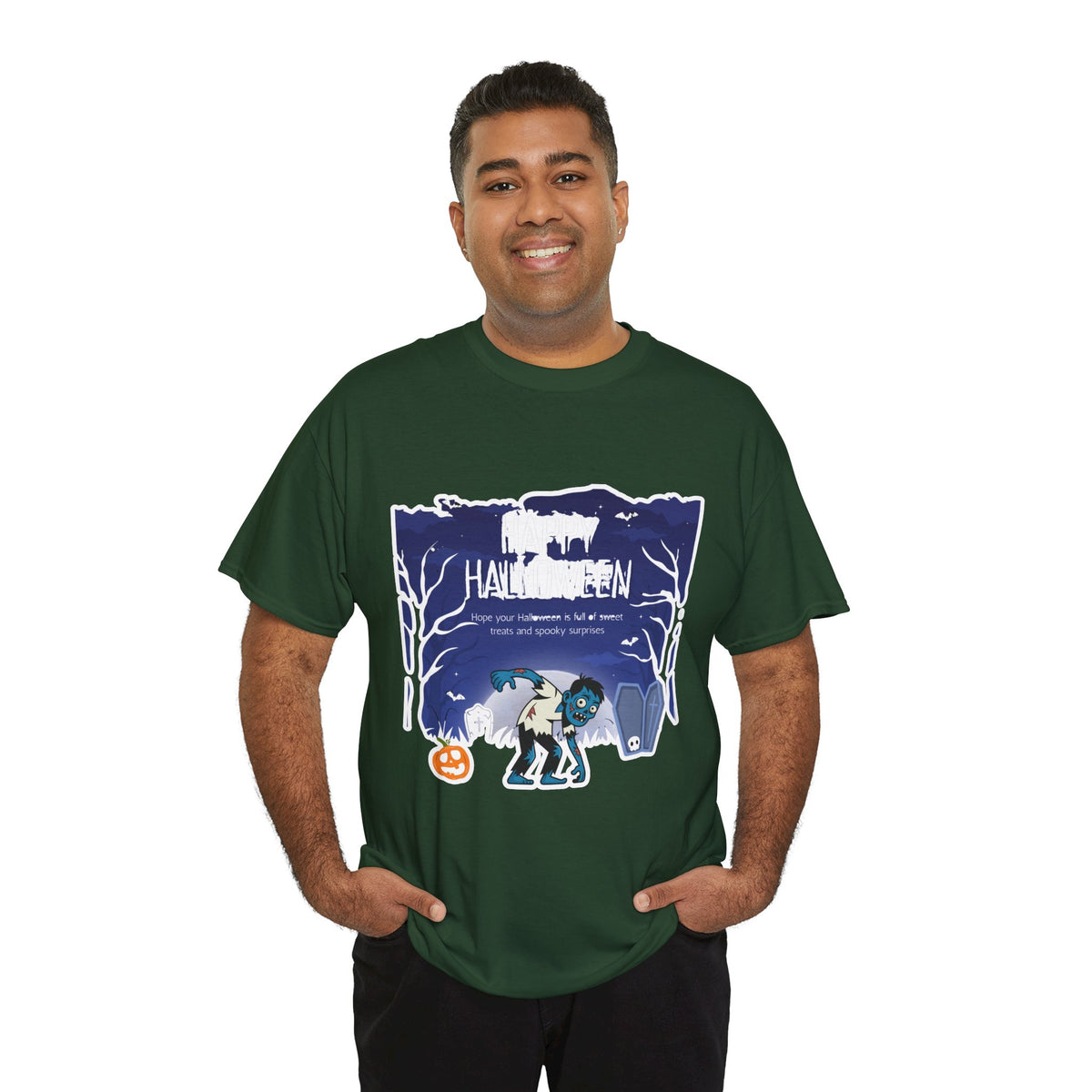 Happy Halloween Cute Witch T-Shirt — Halloween Graphic Tee for Kids & Adults