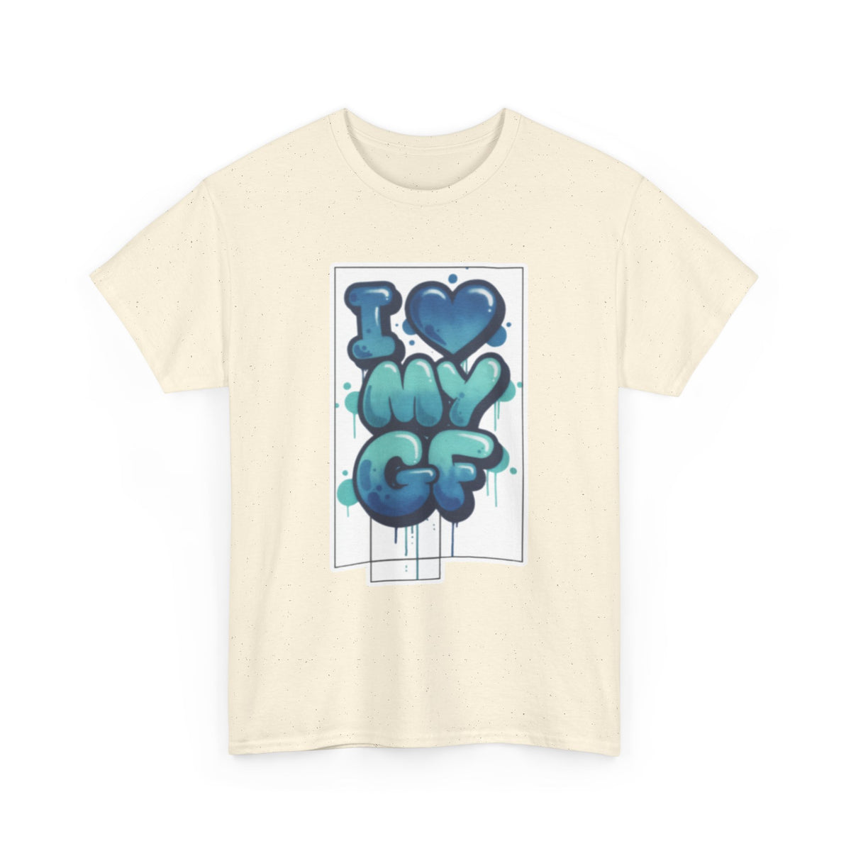 I LOVE My GF T-Shirt — Cute Blue Graffiti Love Tee for Girlfriend Gifts