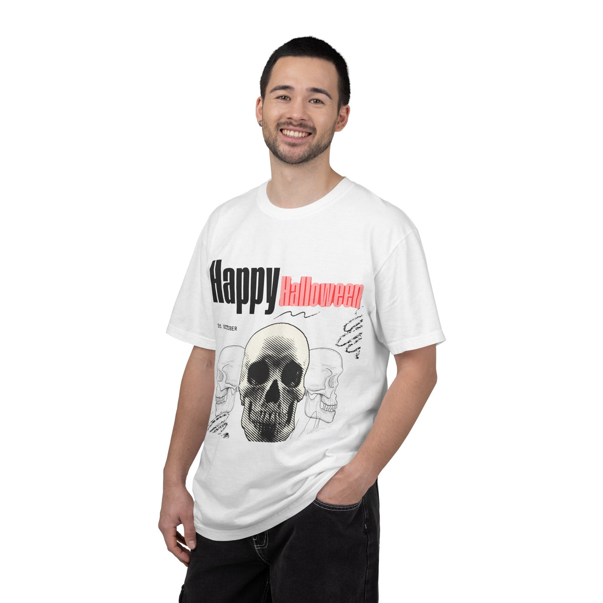 Happy Halloween Skull T-Shirt — Graphic Halloween Tee