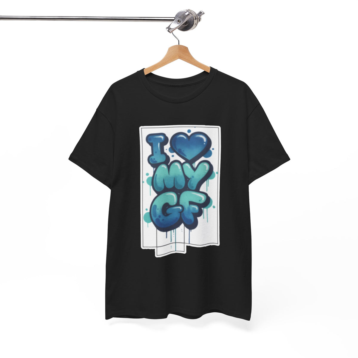 I LOVE My GF T-Shirt — Cute Blue Graffiti Love Tee for Girlfriend Gifts