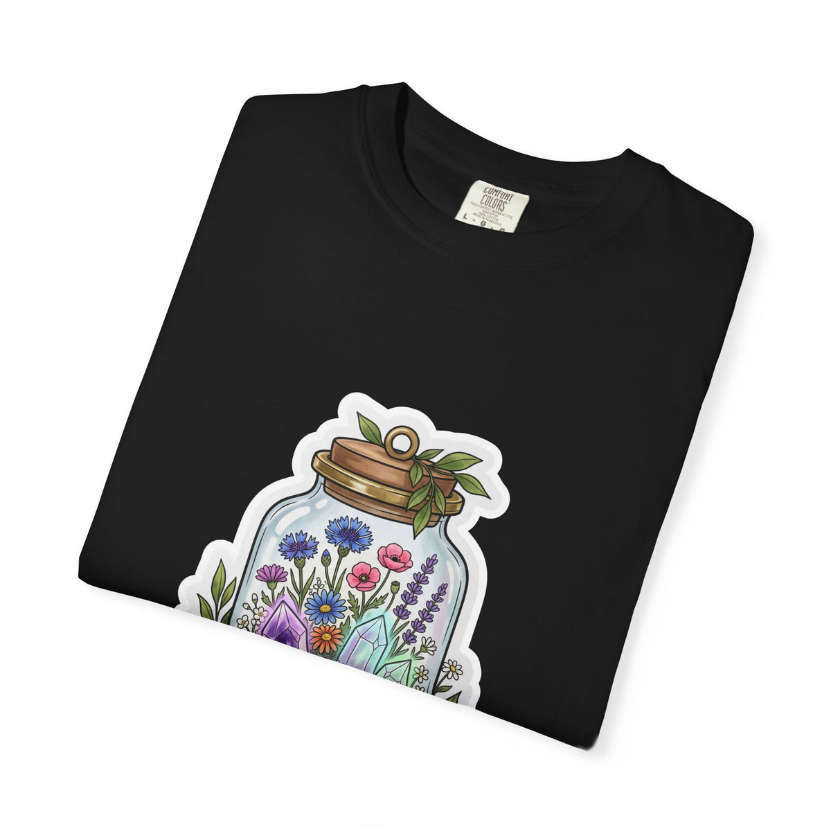 Terrarium Floral T-Shirt — "The Wild Terrarium" Botanical Jar Tee