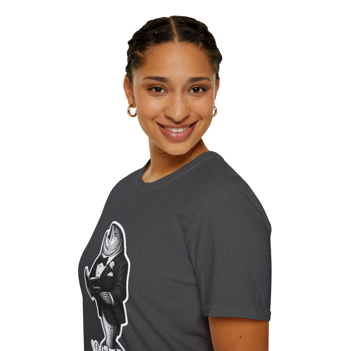Salmon Gentleman T-Shirt — Dapper Fish Graphic Tee