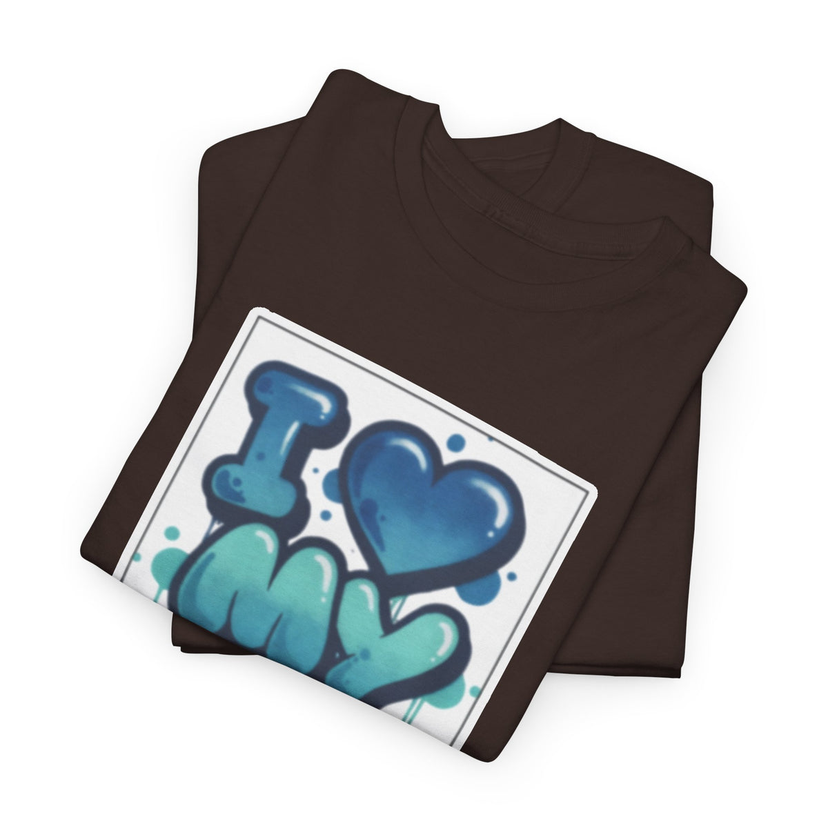 I LOVE My GF T-Shirt — Cute Blue Graffiti Love Tee for Girlfriend Gifts
