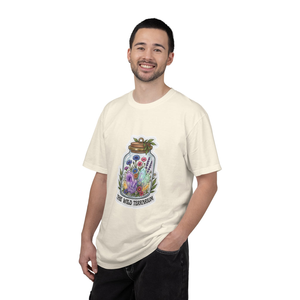 Terrarium Floral T-Shirt — "The Wild Terrarium" Botanical Jar Tee