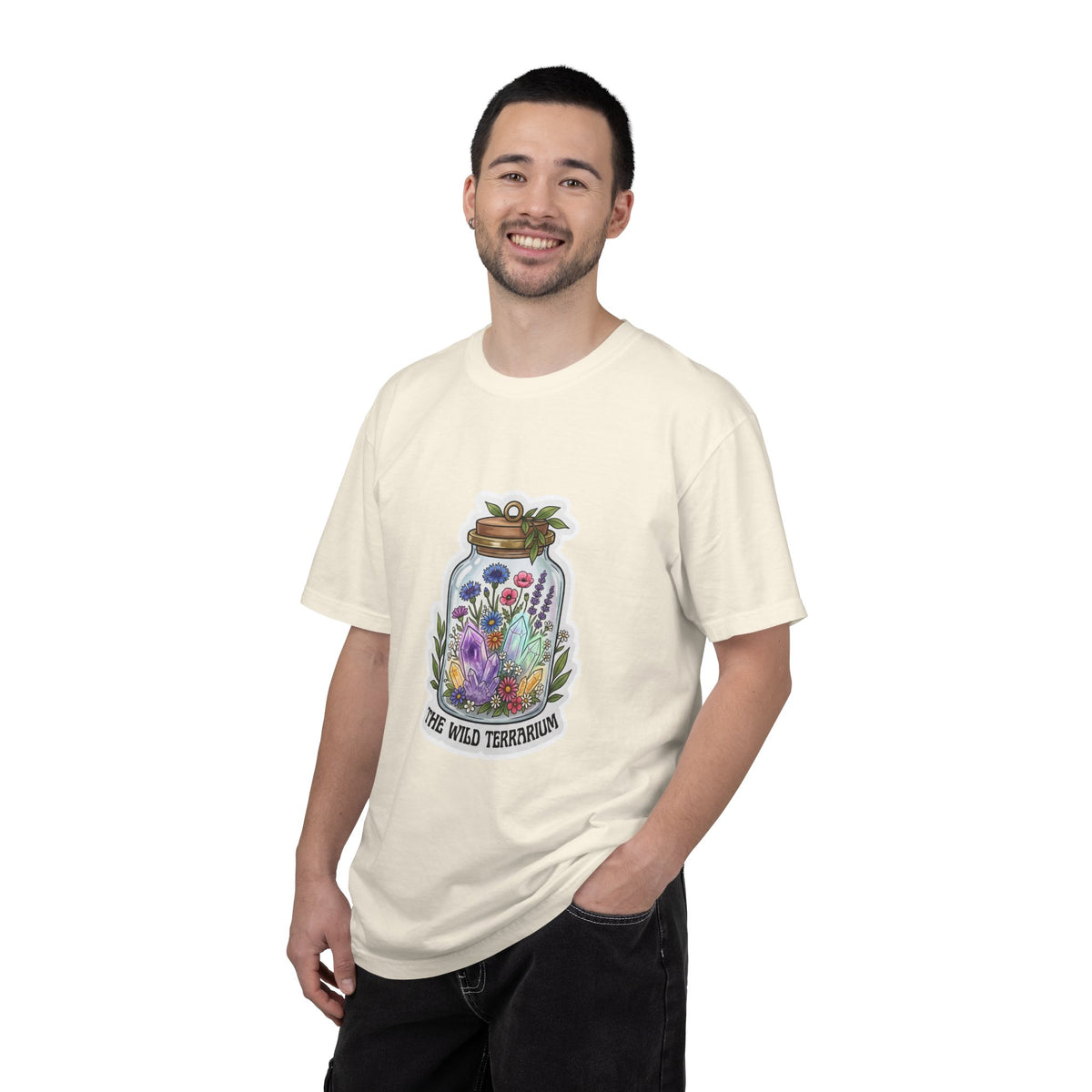 Terrarium Floral T-Shirt — "The Wild Terrarium" Botanical Jar Tee