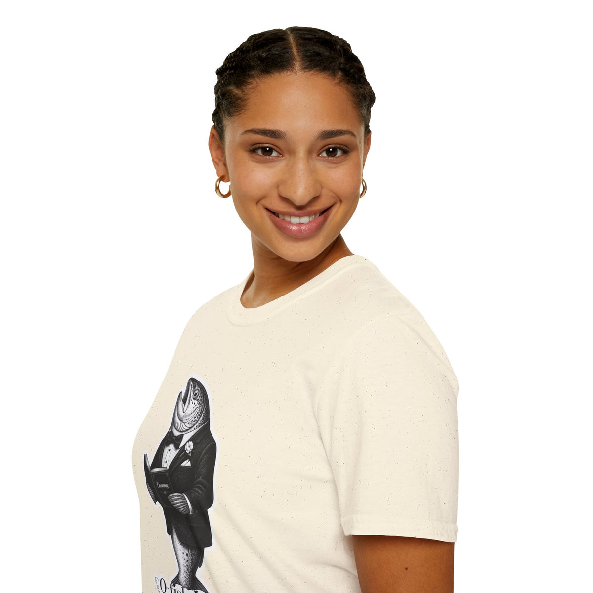 Salmon Gentleman T-Shirt — Dapper Fish Graphic Tee