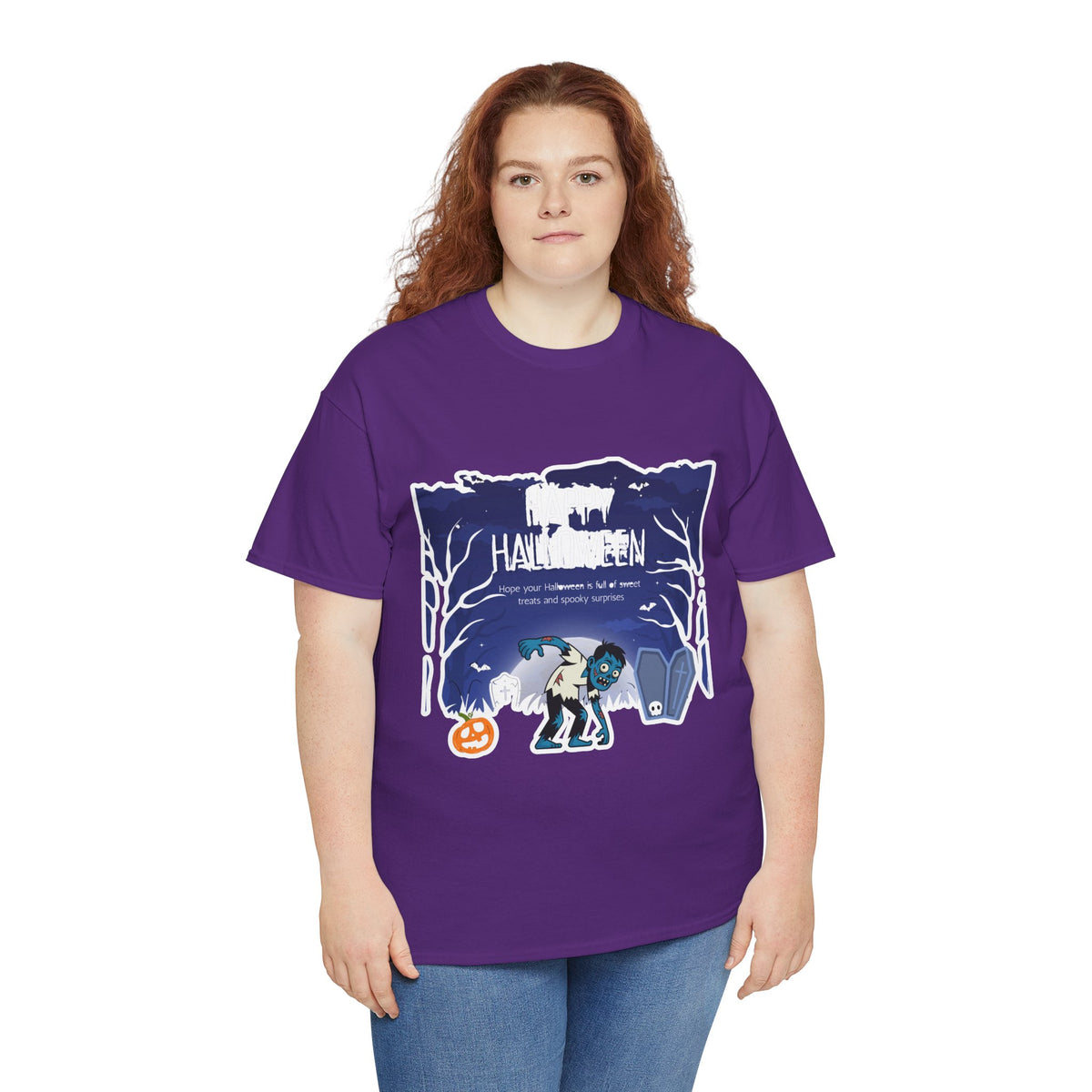 Happy Halloween Cute Witch T-Shirt — Halloween Graphic Tee for Kids & Adults