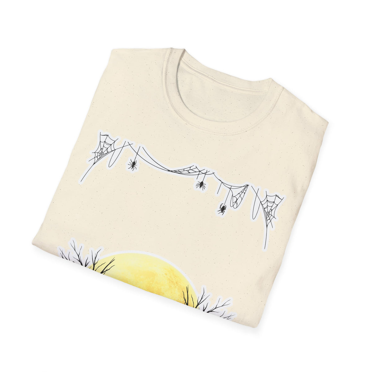 Halloween Moon Silhouette T-Shirt — Spooky Graveyard Pumpkin Scene