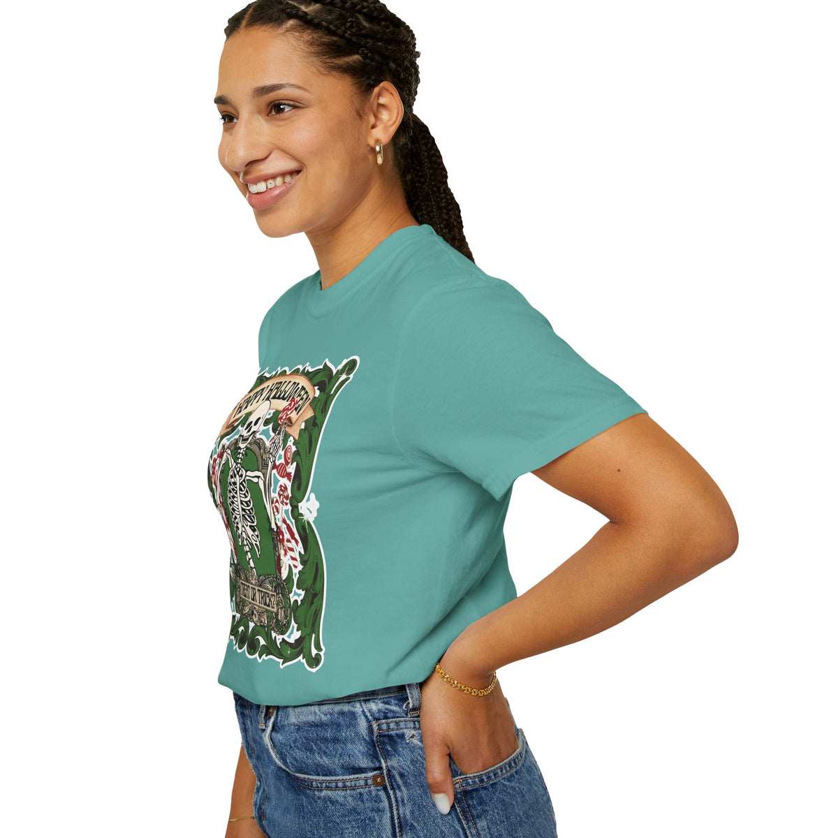 Happy Halloween Skeleton T-Shirt — Vintage Trick or Treat Graphic Tee