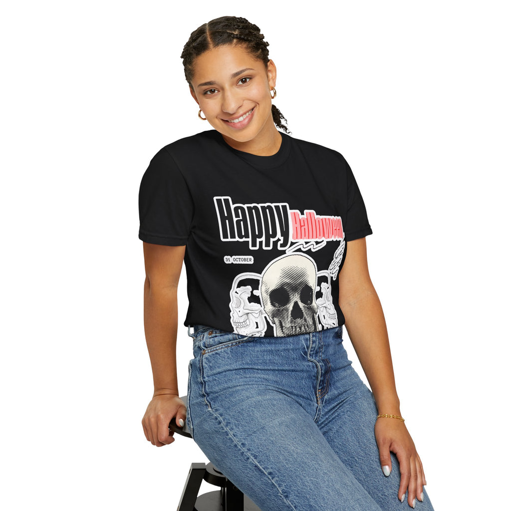 Happy Halloween Skull T-Shirt — Graphic Halloween Tee