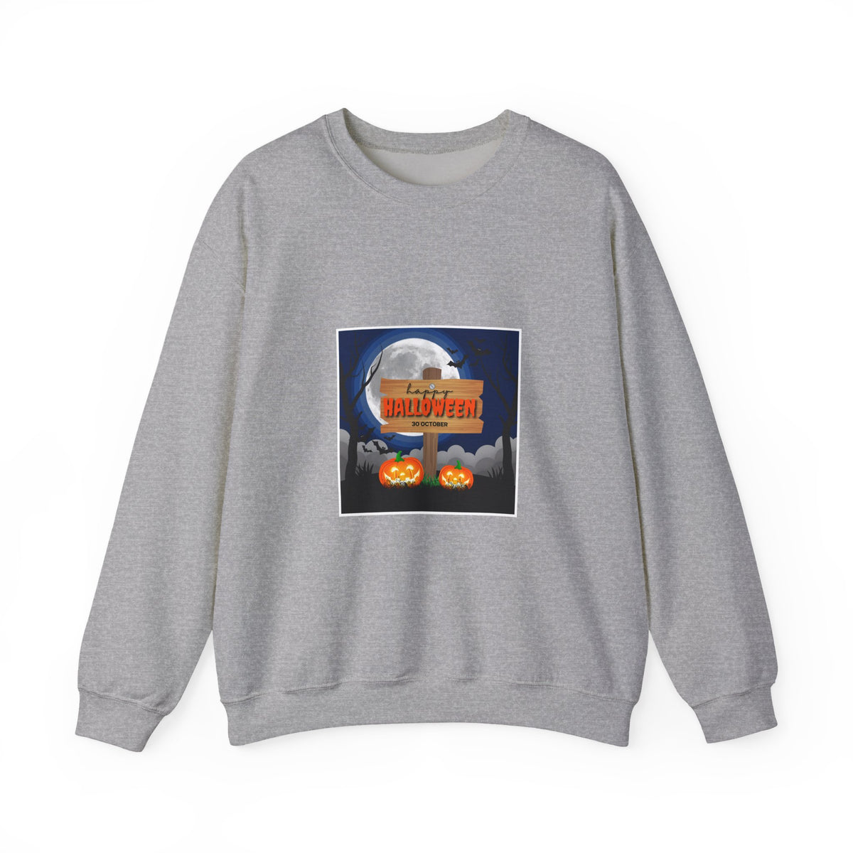 Halloween Crewneck Sweatshirt - Spooky Night Pumpkins Design