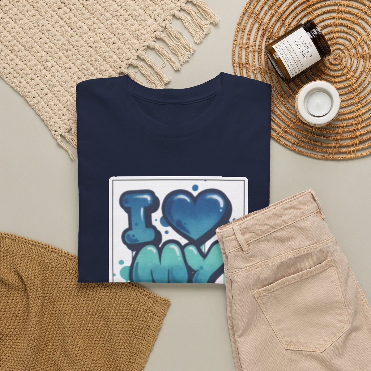 I LOVE My GF T-Shirt — Cute Blue Graffiti Love Tee for Girlfriend Gifts