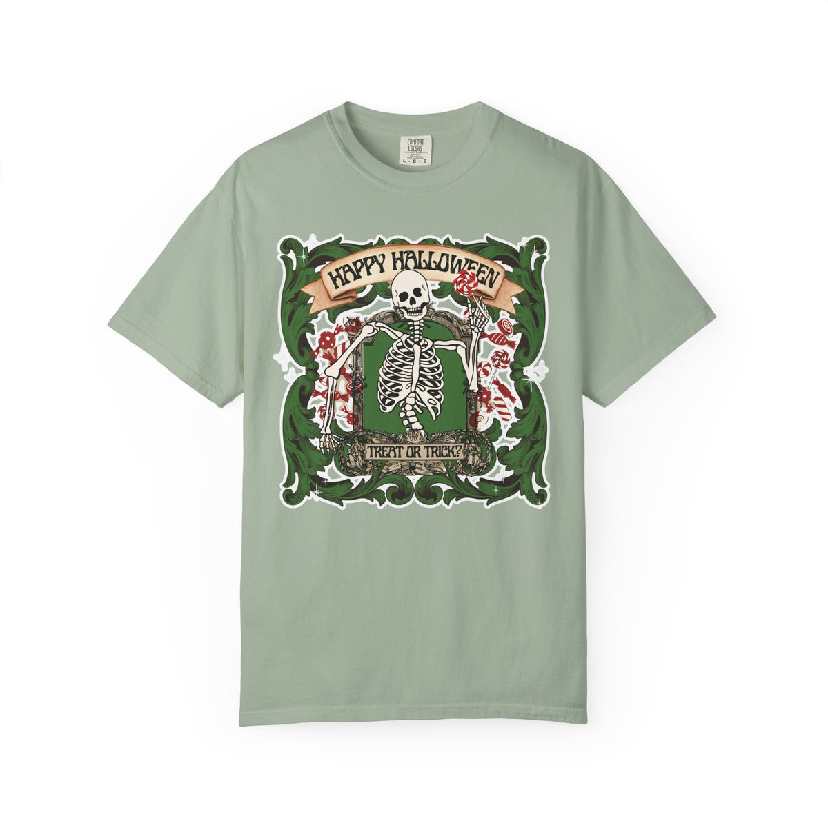 Happy Halloween Skeleton T-Shirt — Vintage Trick or Treat Graphic Tee