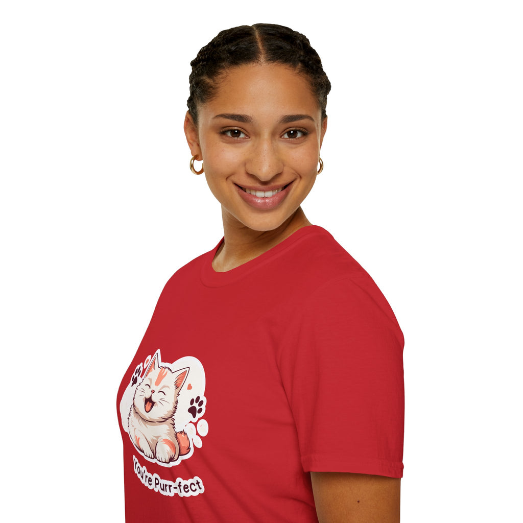 Cat T-Shirt — Cute 'You're Purr-fect' Kitten Graphic Tee