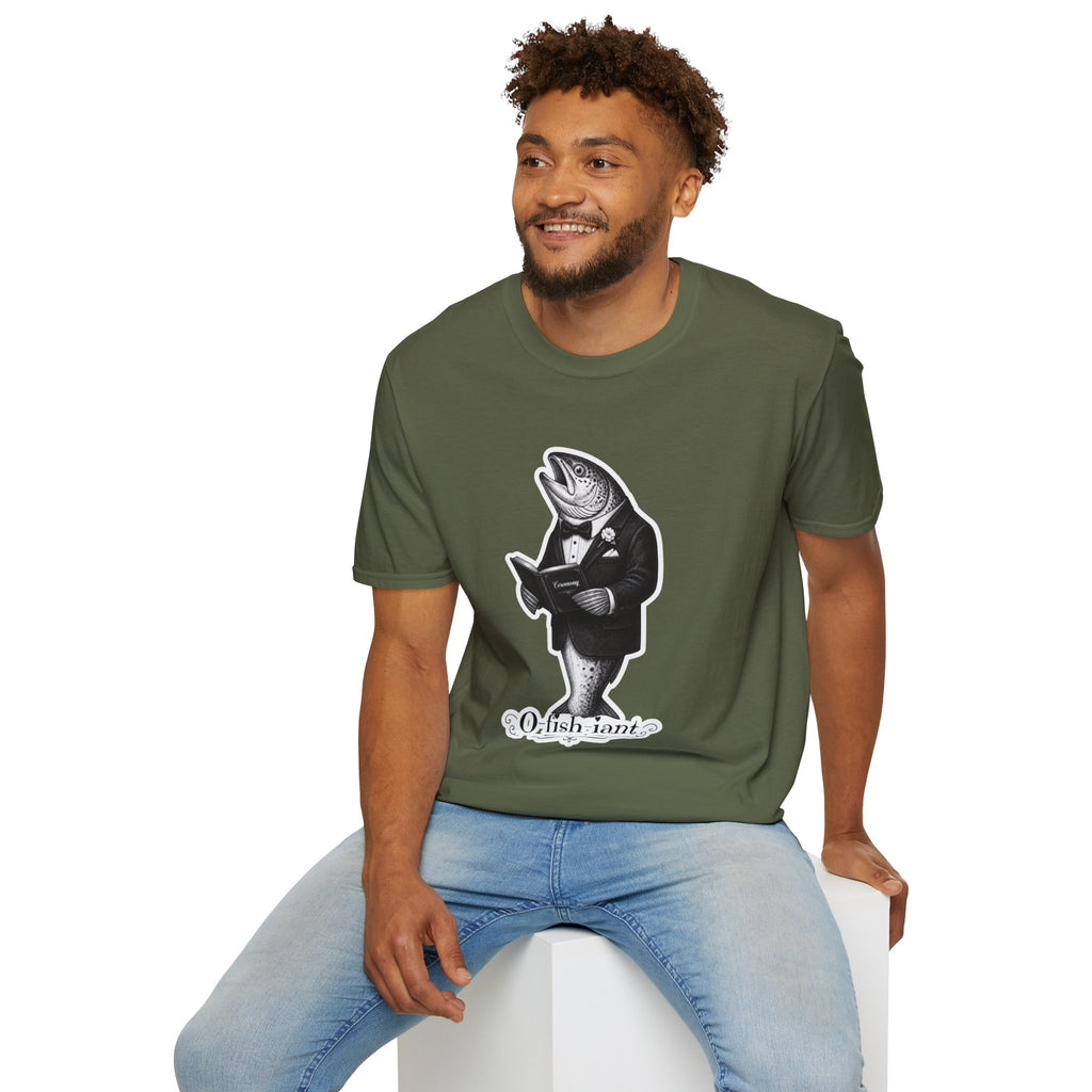 Salmon Gentleman T-Shirt — Dapper Fish Graphic Tee
