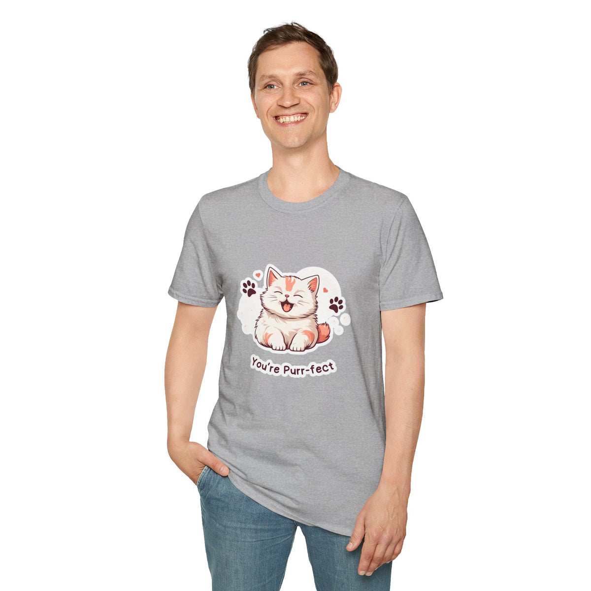 Cat T-Shirt — Cute 'You're Purr-fect' Kitten Graphic Tee