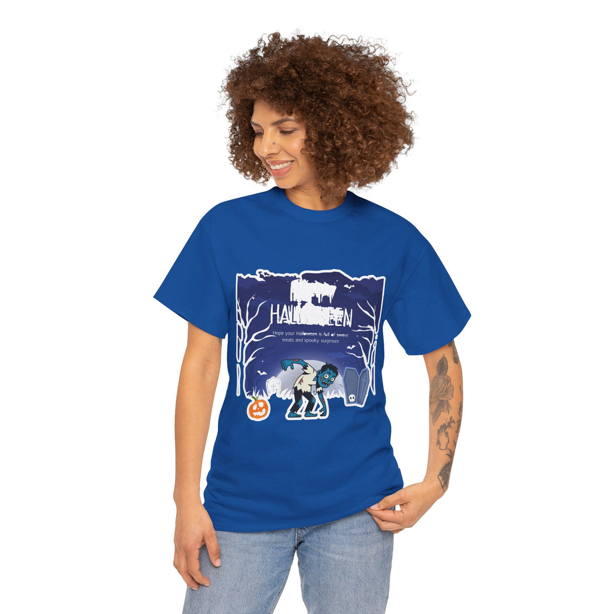 Happy Halloween Cute Witch T-Shirt — Halloween Graphic Tee for Kids & Adults