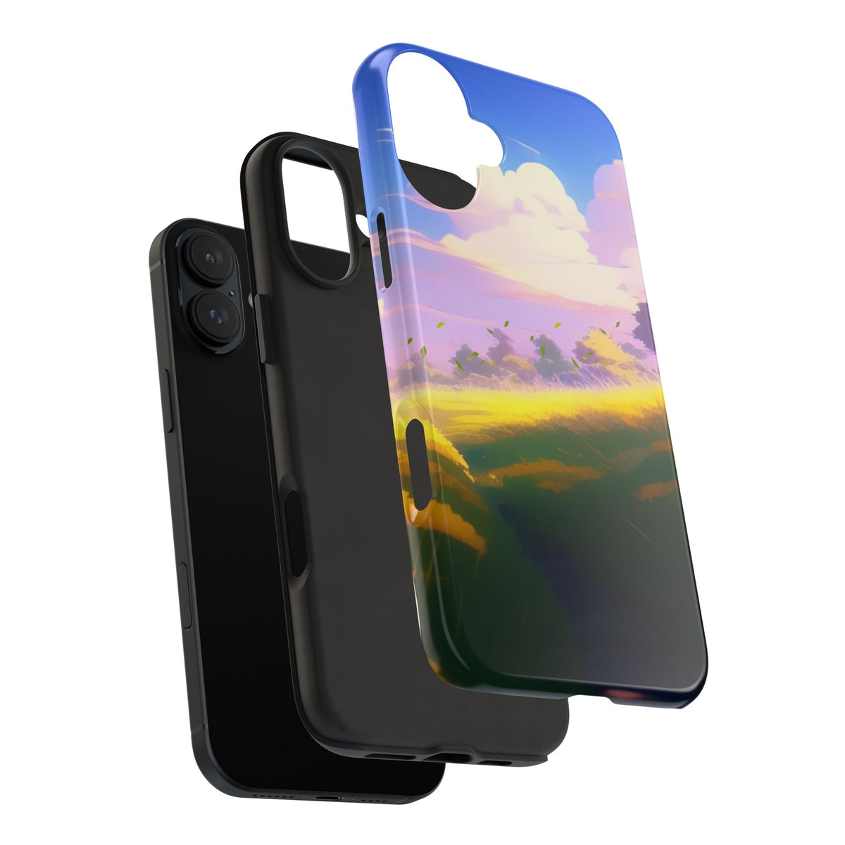 Scenic Sunset Field Tough Phone Case — Pastel Sky Landscape iPhone Case