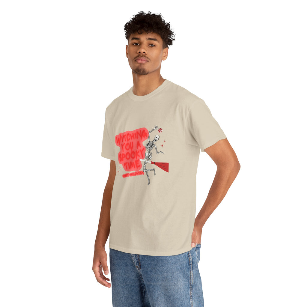 Skeleton 'Witching You a Spooky Time' Halloween T-Shirt