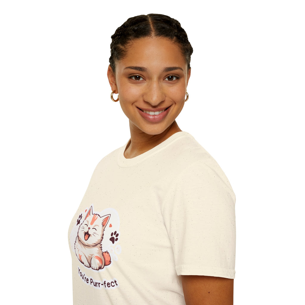 Cat T-Shirt — Cute 'You're Purr-fect' Kitten Graphic Tee