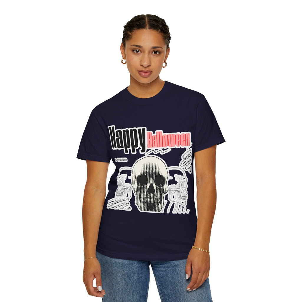 Happy Halloween Skull T-Shirt — Graphic Halloween Tee