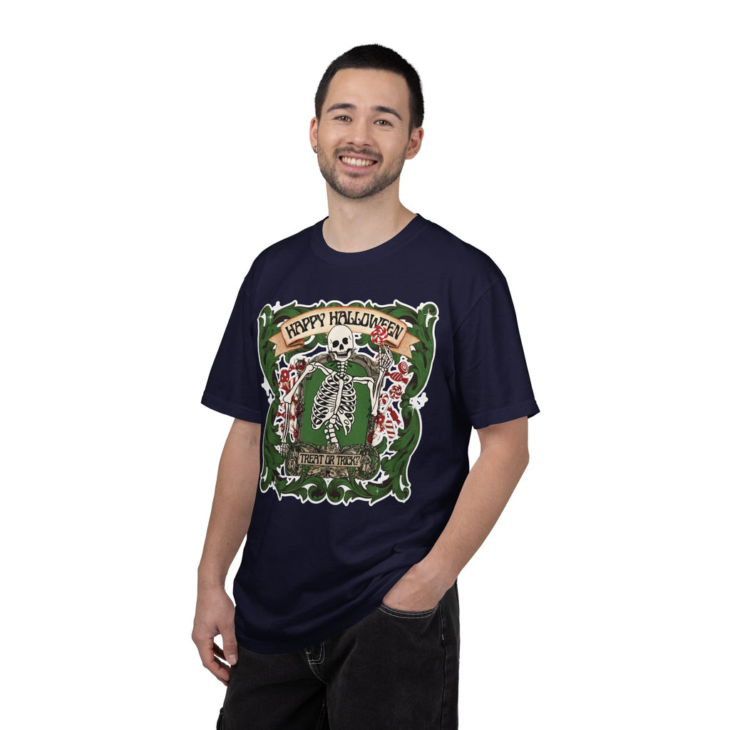 Happy Halloween Skeleton T-Shirt — Vintage Trick or Treat Graphic Tee