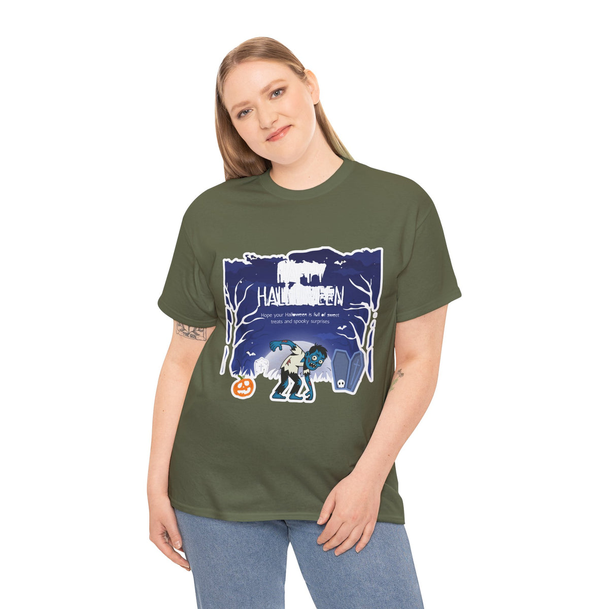 Happy Halloween Cute Witch T-Shirt — Halloween Graphic Tee for Kids & Adults