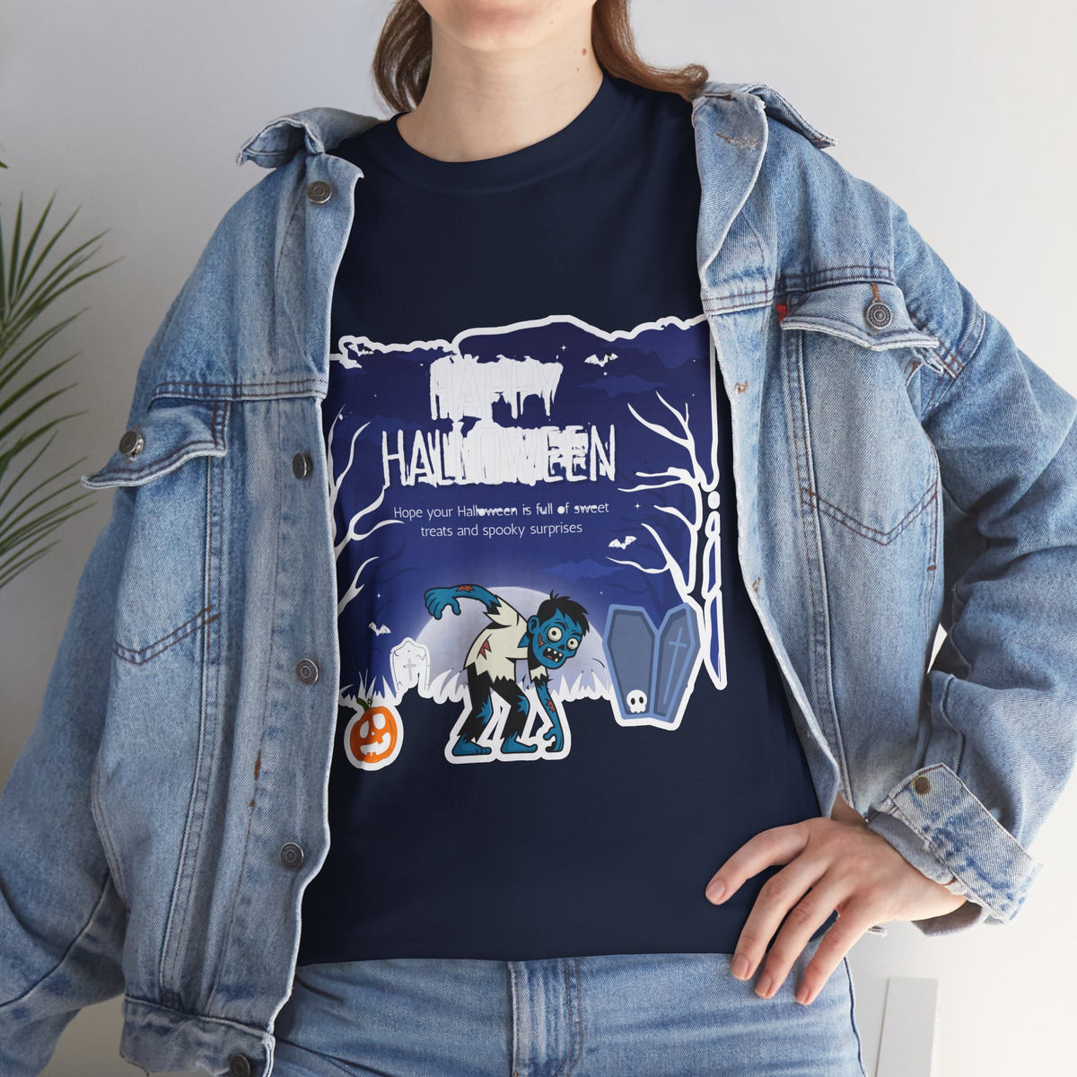 Happy Halloween Cute Witch T-Shirt — Halloween Graphic Tee for Kids & Adults