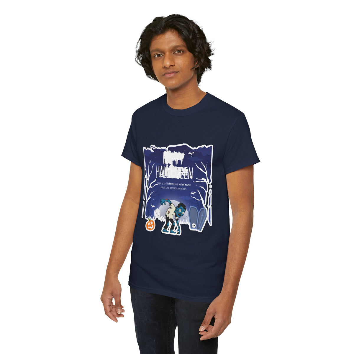 Happy Halloween Cute Witch T-Shirt — Halloween Graphic Tee for Kids & Adults