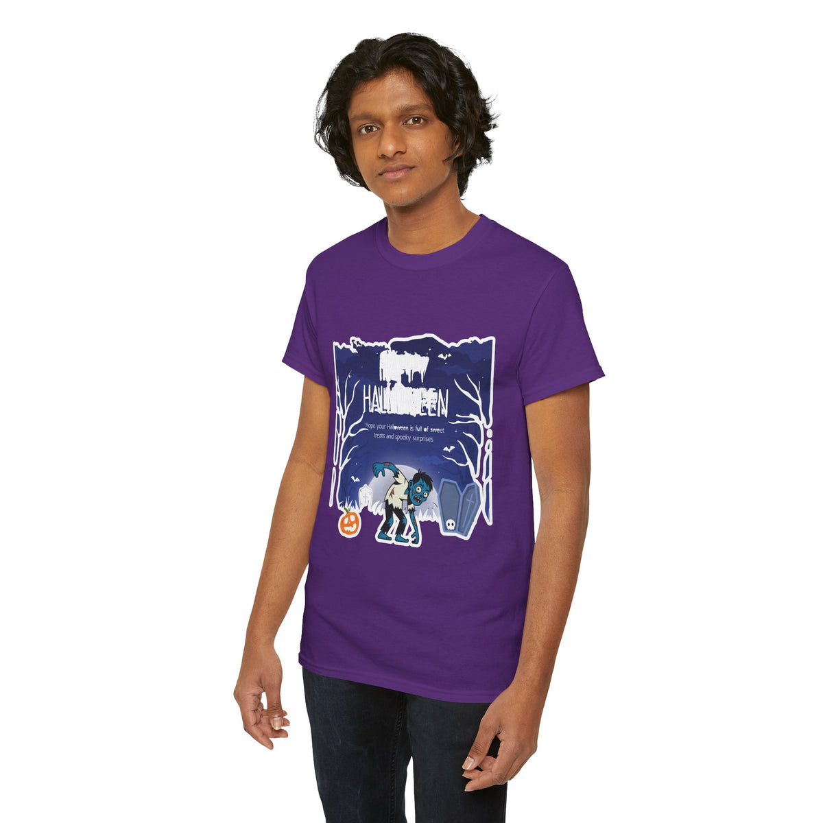 Happy Halloween Cute Witch T-Shirt — Halloween Graphic Tee for Kids & Adults
