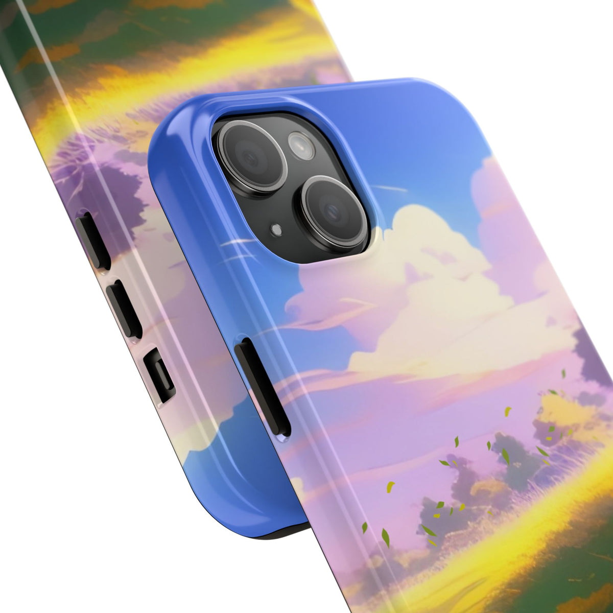 Scenic Sunset Field Tough Phone Case — Pastel Sky Landscape iPhone Case