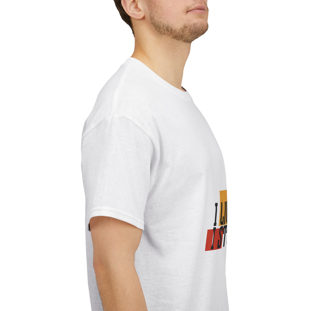 T-Shirt — I Live, I Study Graphic Tee (Minimalist Floral Collage)