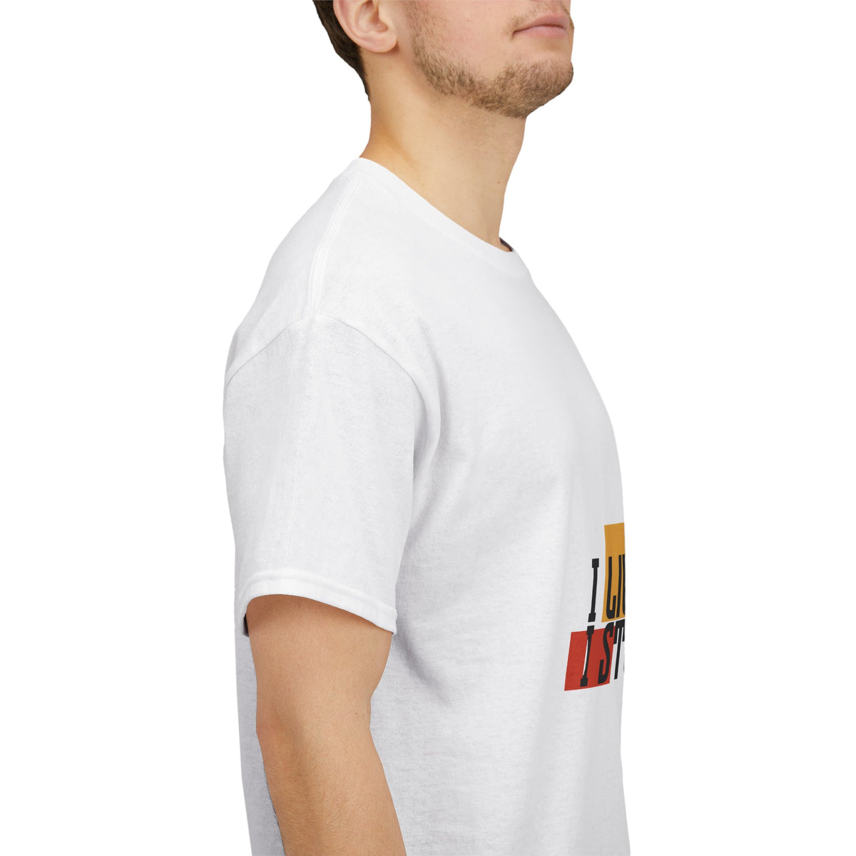 T-Shirt — I Live, I Study Graphic Tee (Minimalist Floral Collage)