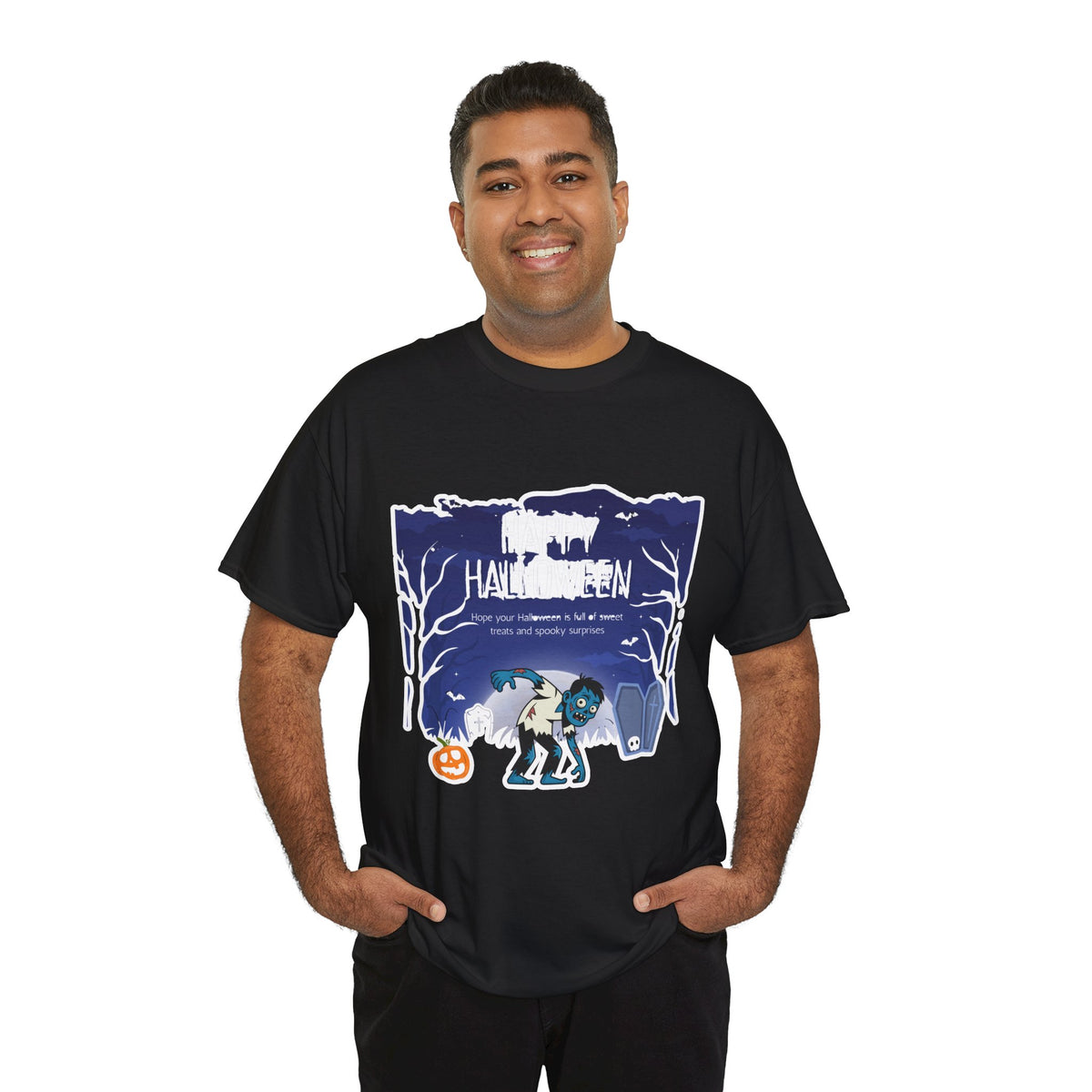 Happy Halloween Cute Witch T-Shirt — Halloween Graphic Tee for Kids & Adults