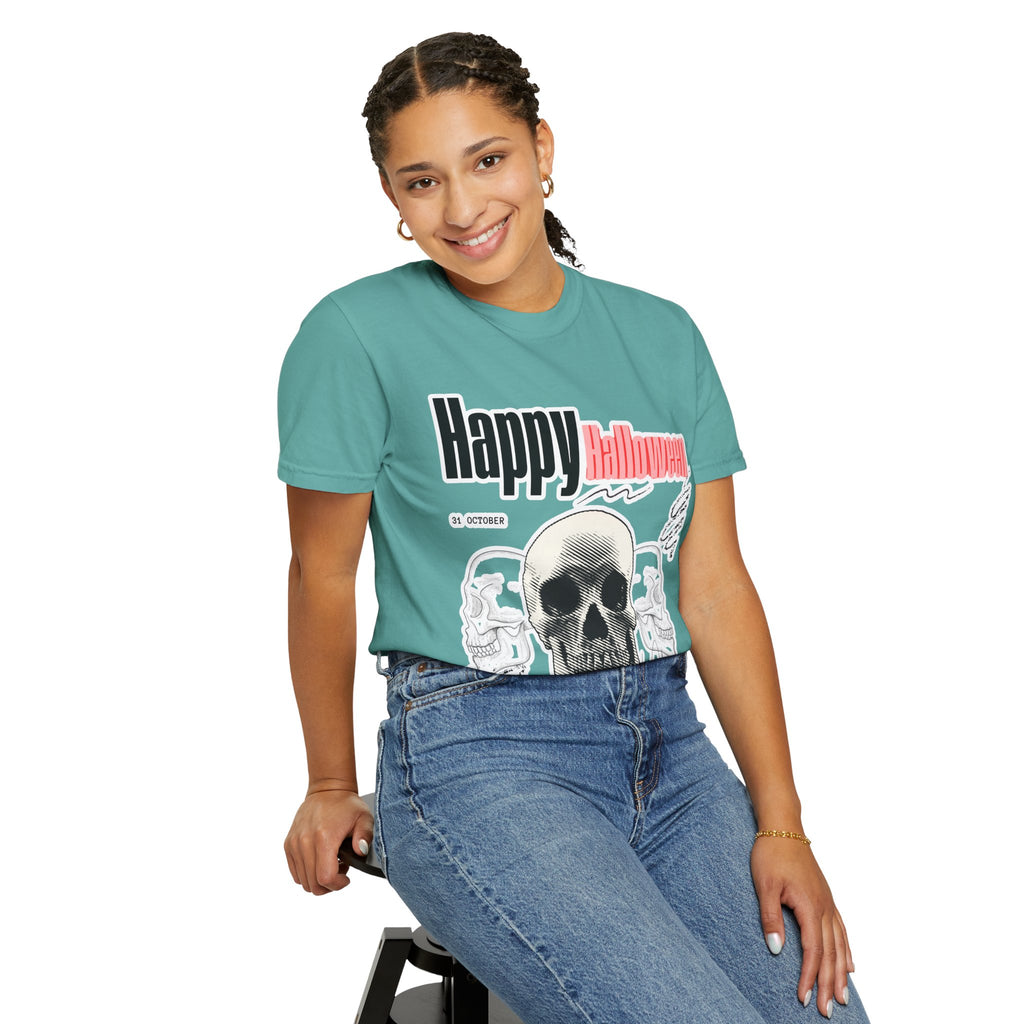 Happy Halloween Skull T-Shirt — Graphic Halloween Tee