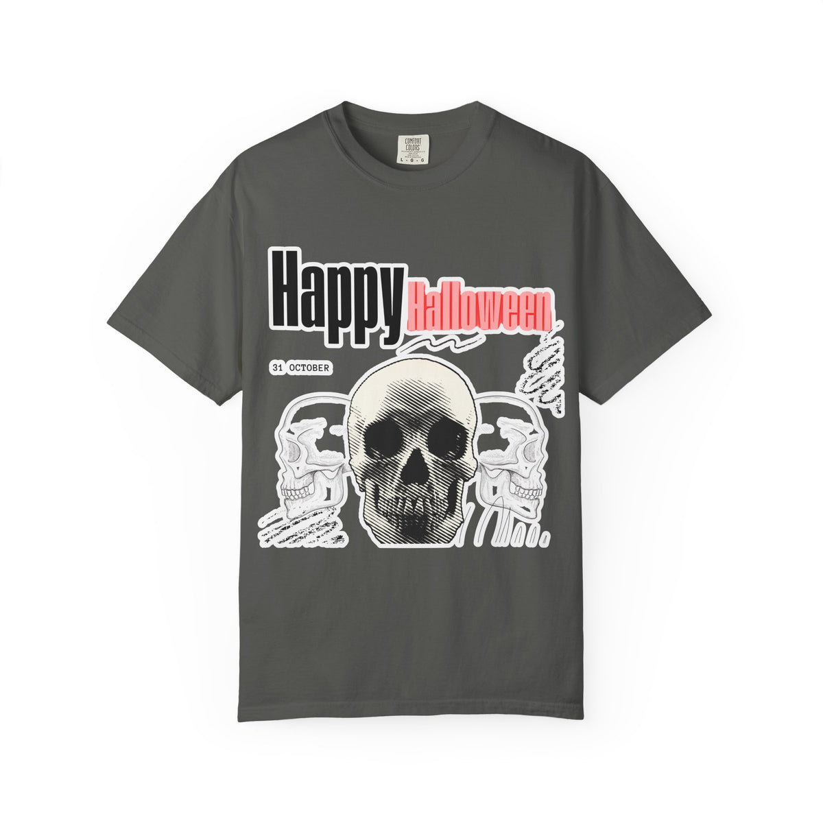 Happy Halloween Skull T-Shirt — Graphic Halloween Tee