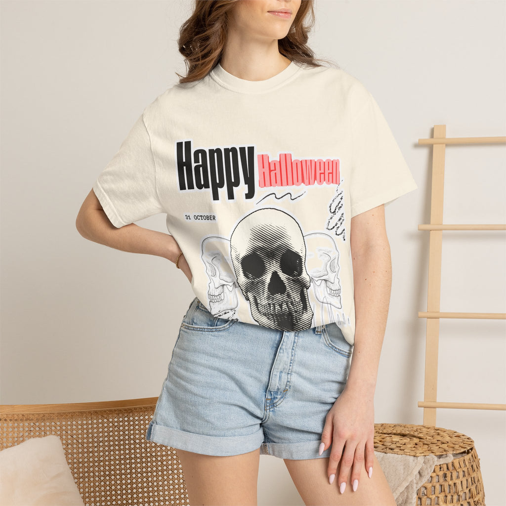 Happy Halloween Skull T-Shirt — Graphic Halloween Tee