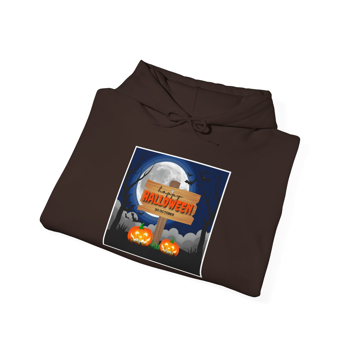 Halloween Moon Hoodie – Pumpkin Jack-O'-Lantern Graphic Sweatshirt