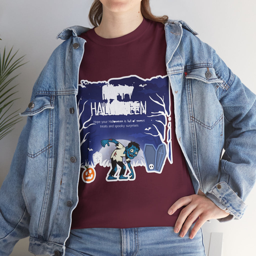 Happy Halloween Cute Witch T-Shirt — Halloween Graphic Tee for Kids & Adults